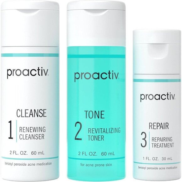 Proactiv 3 Step Acne Treatment 30 Day Complete Acne Skin Care Kit New - Picture 1 of 10